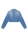 GIVENCHY WOMEN'S CROPPED SHIRT IN DENIM