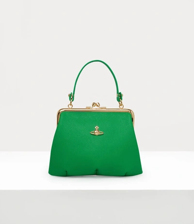 Vivienne Westwood Granny Frame Purse In Bright-green