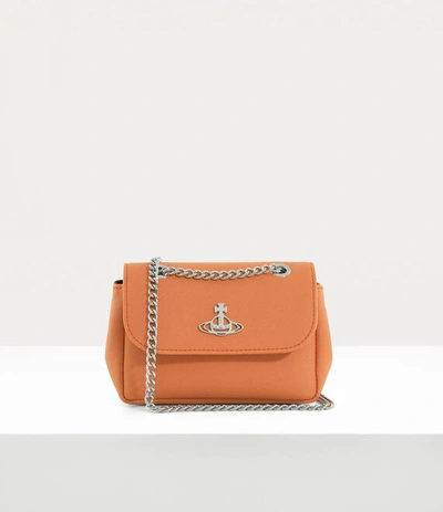 Vivienne Westwood Small Purse With Chain In Orange