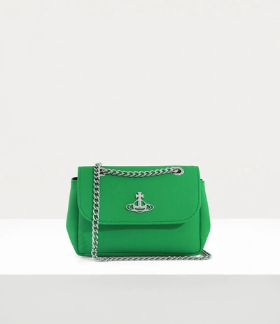 Vivienne Westwood Small Purse With Chain In Bright-green