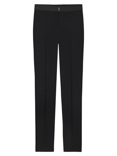 Givenchy Pants In Wool And Mohair With Satin Belt In Black