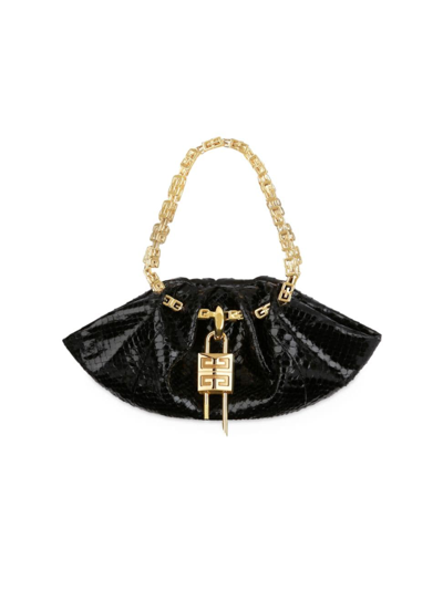 Givenchy Women's Mini Kenny Top Handle Bag In Python In Black