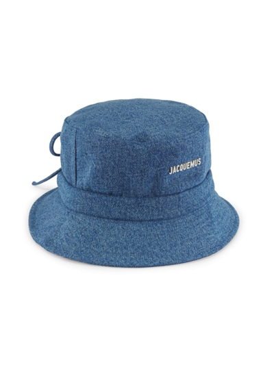 Jacquemus Women's Le Bob Gadjo Denim Bucket Hat In Blue
