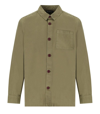 BARBOUR BARBOUR  OLIVE GREEN WASHED OVERSHIRT