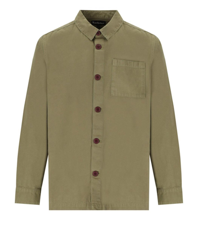 Barbour Olive Green Washed Overshirt