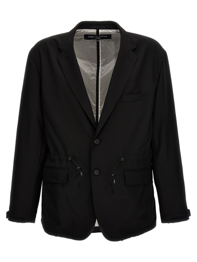 COMME DES GARÇONS HOMME DEUX COMME DES GARÇONS HOMME SINGLE-BREASTED DRAWSTRING BLAZER