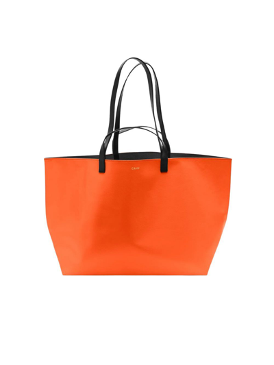 Cahu Large Permanente Collection Le Pratique Tote Bag In Orange