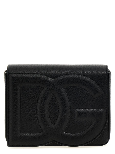 Dolce & Gabbana Dg Logo Bag Medium Shoulder Bag In Black