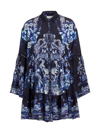 CAMILLA WOMEN'S FLORAL SILK TIERED COVER-UP MINIDRESS
