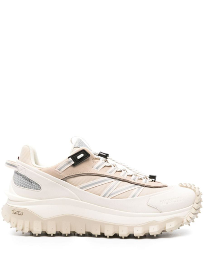 Moncler Trailgrip Lace-up Trainers In Beige