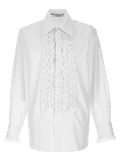 Stella Mccartney Ruffles Shirt In White