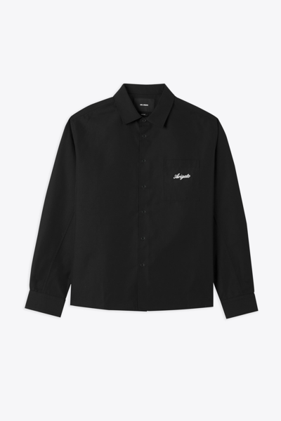 Axel Arigato Flow Overshirt Black Shirt With Chest Pocket And Logo - Flow Overshirt In Nero