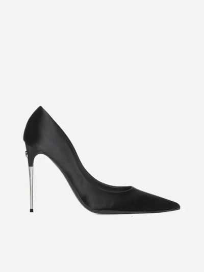 Dolce & Gabbana Satin Pumps In Black