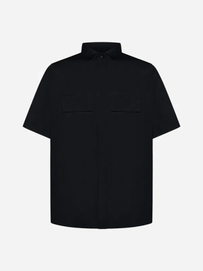 Low Brand Flap-pockets Cotton Shirt In Black