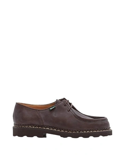 Paraboot Michael Leather Derby Shoes In Brown
