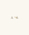 Mejuri Mini Lotus Diamond Studs In Yellow