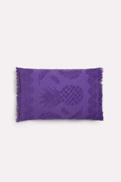 Dorothee Schumacher Cotton Pillow With Woven Jacquard Pineapple Pattern In Basic