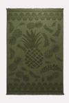 DOROTHEE SCHUMACHER COTTON TOWEL WITH WOVEN JACQUARD PINEAPPLE PATTERN