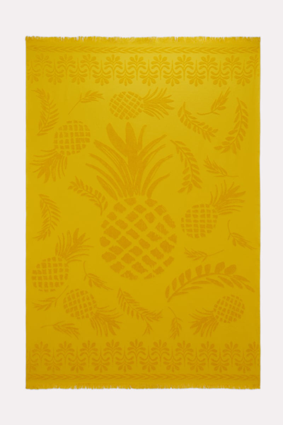Dorothee Schumacher Cotton Towel With Woven Jacquard Pineapple Pattern In Basic