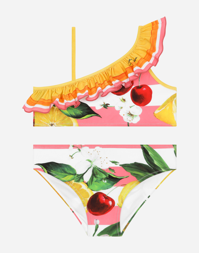 Dolce & Gabbana Fruit Printed Tech Bikini Set In プリ