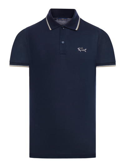 Paul & Shark Cotton Polo In Blue