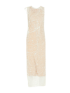 Sportmax White Layered Maxi Dress Set In White