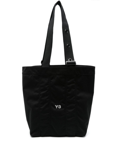 Y-3 Logo Tote Bag In Black