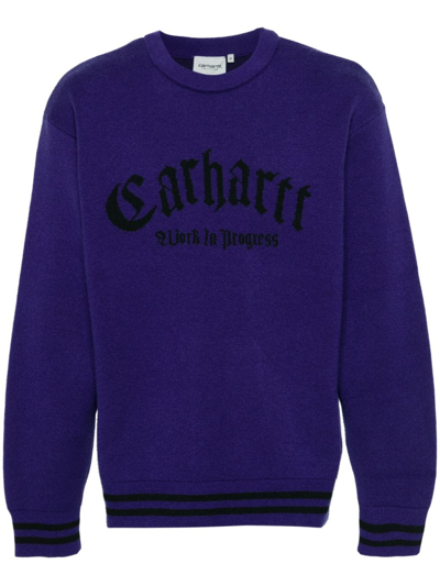 Carhartt Logo Nylon Jumper In Purple