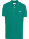 MAISON KITSUNÉ FOX HEAD COTTON POLO SHIRT