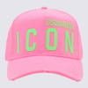 DSQUARED2 DSQUARED2 PINK AND GREEN COTTON ICON BASEBALL CAP