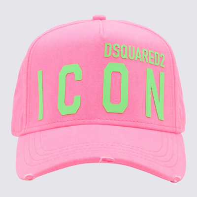Dsquared2 Cotton Icon Baseball Cap In Pink