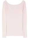 P.a.r.o.s.h Ribbed Cotton Blend Jumper In Fior Di Pesco