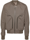 Rick Owens Bauhaus Flight Bomber Jacket In Dust