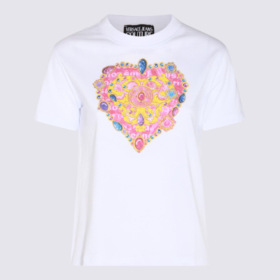 Versace Jeans Couture Heart Couture Cotton T-shirt In White