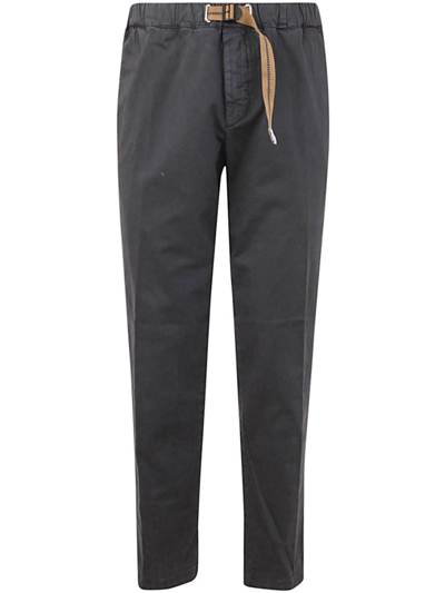 White Sand Trousers With Drawstring Clothing In Grey