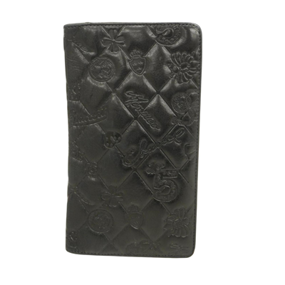 Pre-owned Chanel Icon Black Leather Wallet  ()