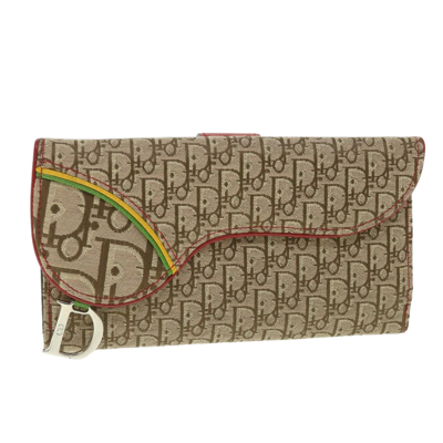 Dior Trotter Beige Canvas Wallet  ()