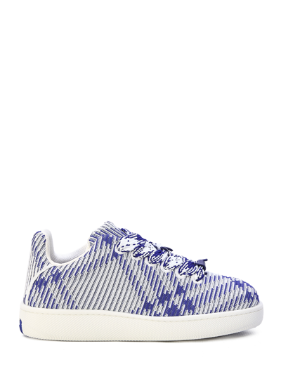 Burberry Bubble Check-print Sneakers In Light Blue