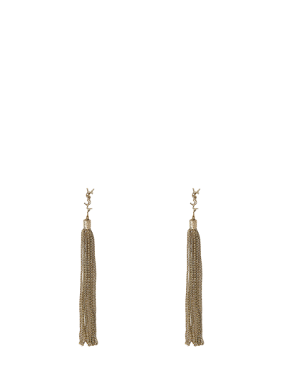 Saint Laurent Lou Lou Earrings In Gold