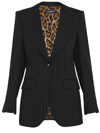 Dolce & Gabbana Pinstripe Jacket In Brown