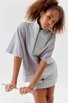 HONOR THE GIFT FRENCH TERRYCLOTH SHORT SLEEVE SWEATSHIRT IN LIGHT GREY, WOMEN'S AT URBAN OUTFITTERS