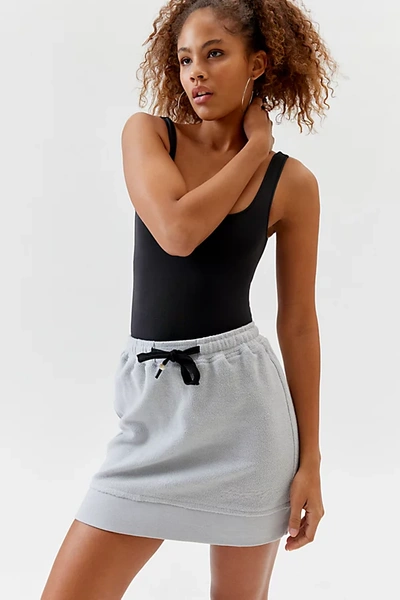 Honor The Gift Terrycloth Mini Skirt In Light Grey, Women's At Urban Outfitters