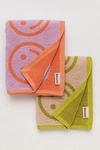 BAGGU REVERSIBLE HAND TOWEL SET IN HAPPY LILAC OCHRE AT URBAN OUTFITTERS
