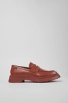 Camper Walden Leather Moc Toe Loafer Shoe In Orange, Men's At Urban Outfitters
