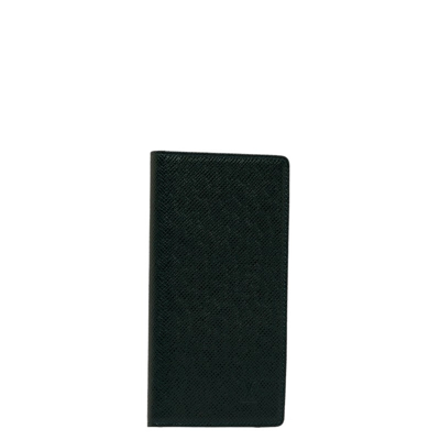 Pre-owned Louis Vuitton Couverture Agenda De Poche Black Leather Wallet  ()