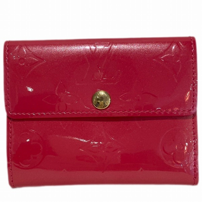 Pre-owned Louis Vuitton Elise Red Patent Leather Wallet  ()