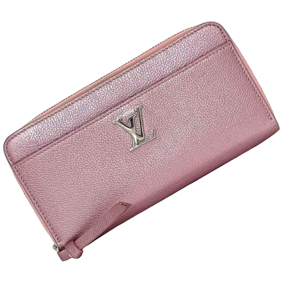 Pre-owned Louis Vuitton Lockme Pink Leather Wallet  ()