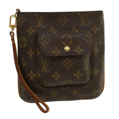 Pre-owned Louis Vuitton Partition Brown Canvas Clutch Bag ()