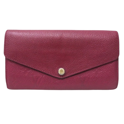 Pre-owned Louis Vuitton Portefeuille Sarah Purple Leather Wallet  ()