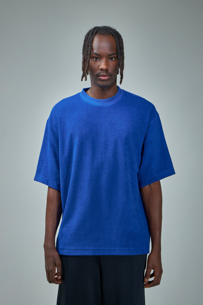 Burberry Ekd-motif Towelling T-shirt In Knight